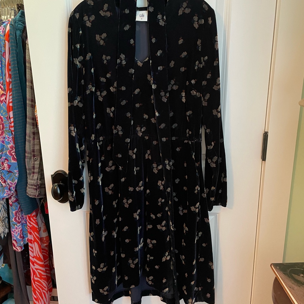 Navy Velveteen Cabi Dress